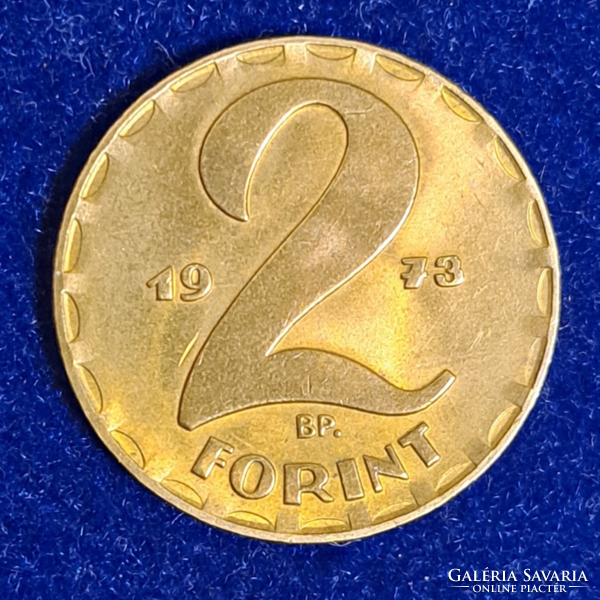 Ritkább! 1973. 2 Forint UNC csak 820.001 vert példány!  (1411)
