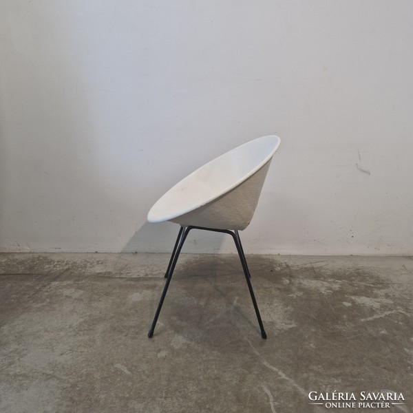 Különleges mid century modern, századközepi, Donald Knorr stìlusú üvegszálas szék