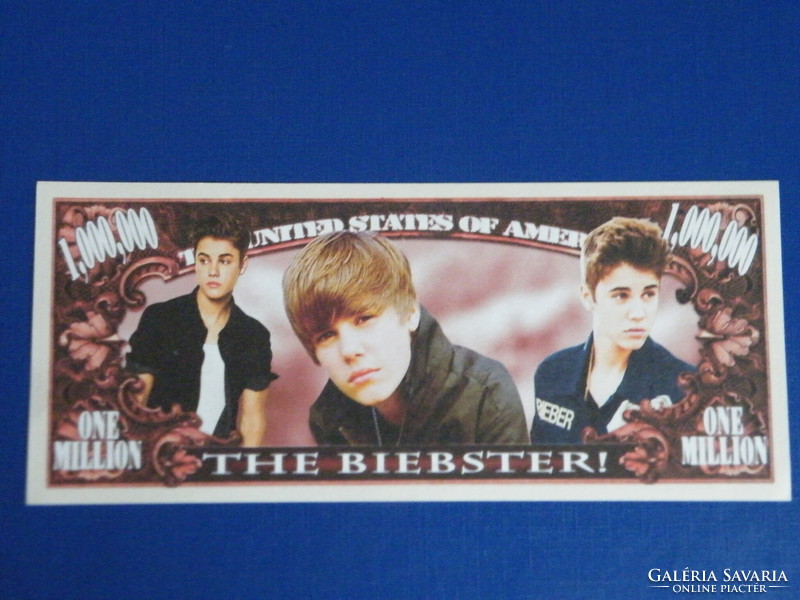 Egy millió dollár (one million dollars) emlékpénz - The Biebster, Justin Bieber -