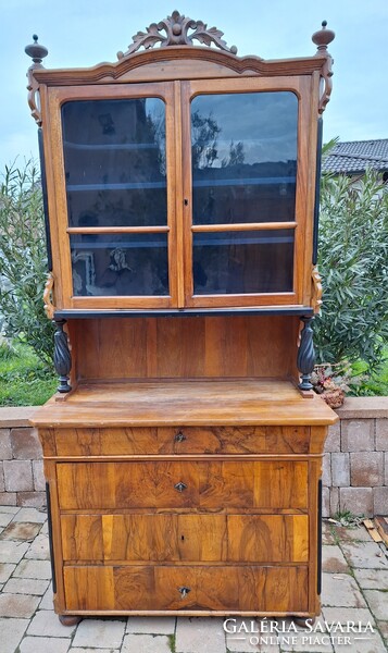 Antik biedermeier pohárszék