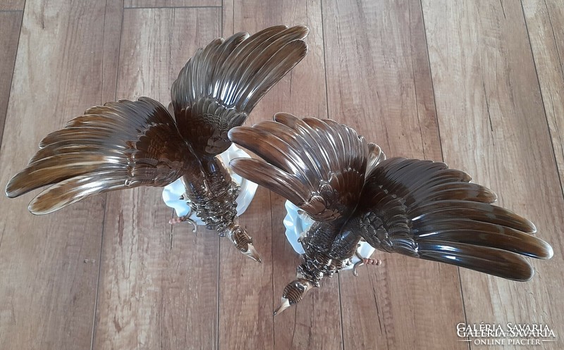 Régi Herendi porcelán Turul / Sas madár pár