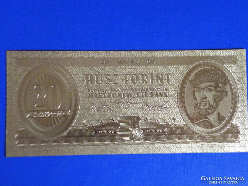 20 forint 24 karátos arannyal bevonva - 1947 -
