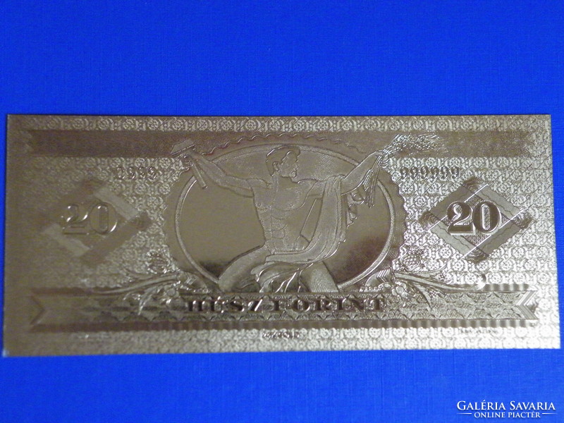 20 forint 24 karátos arannyal bevonva - 1947 -