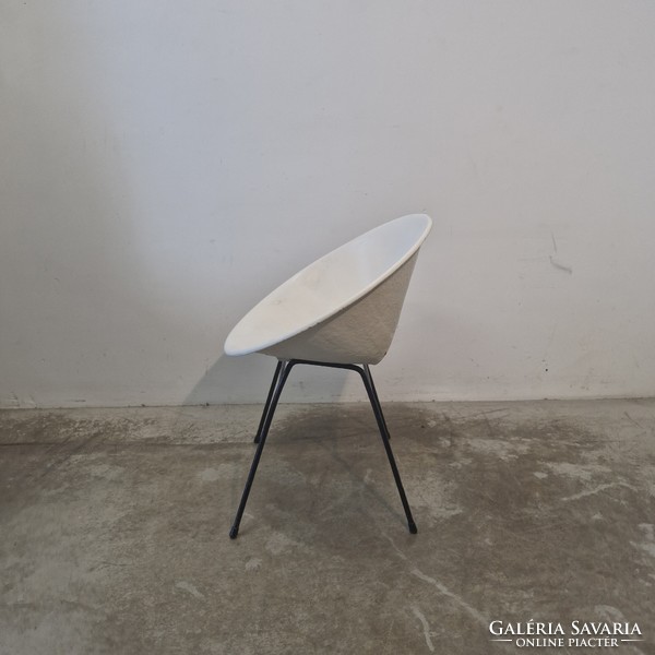 Különleges mid century modern, századközepi, Donald Knorr stìlusú üvegszálas szék