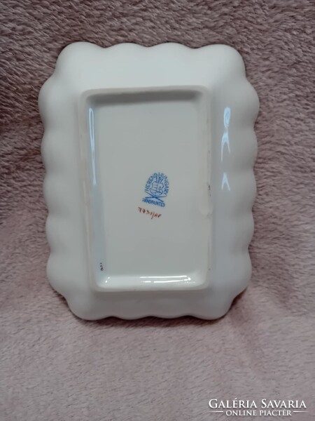 2500/76 Herendi porcelán Apponyi Purpur mintás hullámos szélű tál
