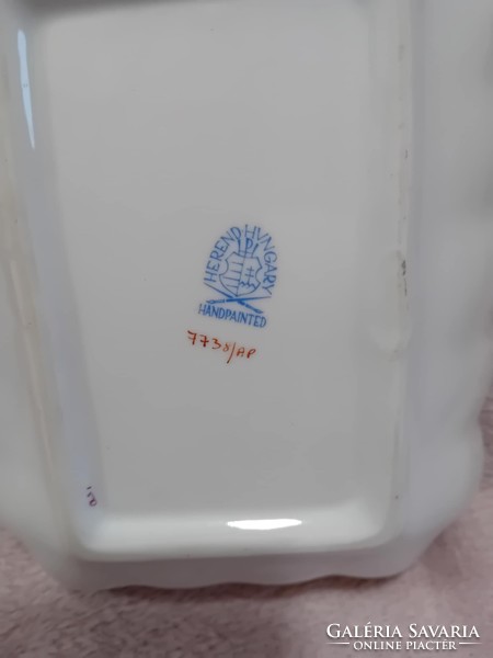 2500/76 Herendi porcelán Apponyi Purpur mintás hullámos szélű tál