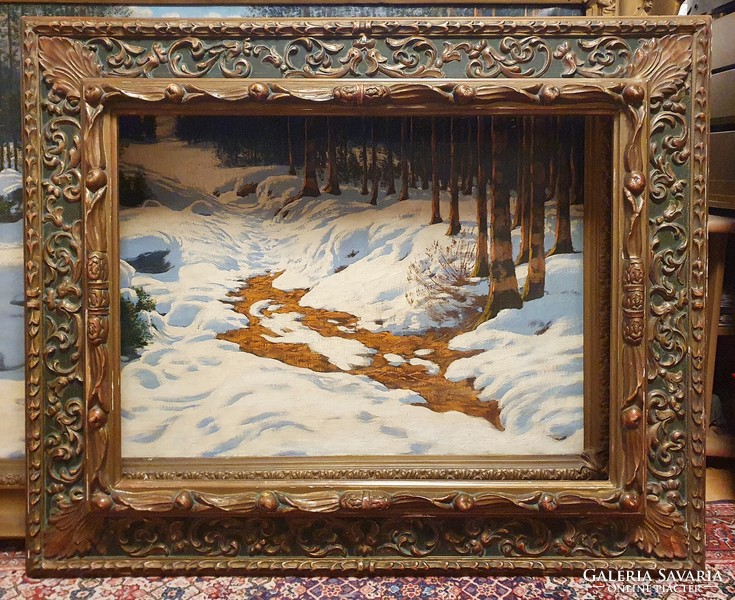 SZECESSZIÓS KERET - Eklektikus díszítéssel 60x80 cm