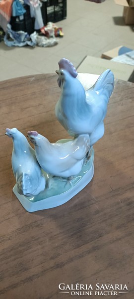 Zsolnay porcelán tyúkudvar/baromfi udvar Sinkó