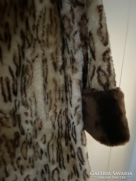Ocelot mintás valódi szőrme bunda