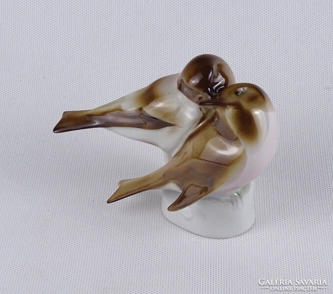 1T744 Zsolnay porcelán cinke madár pár