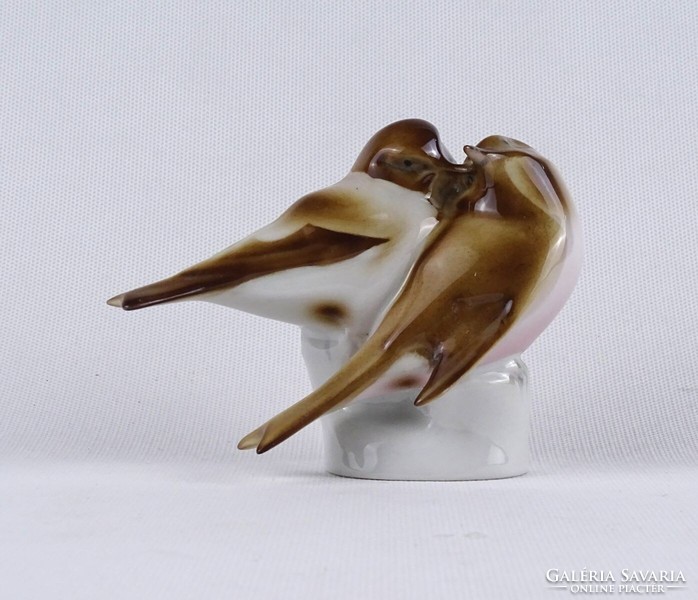 1T744 Zsolnay porcelán cinke madár pár