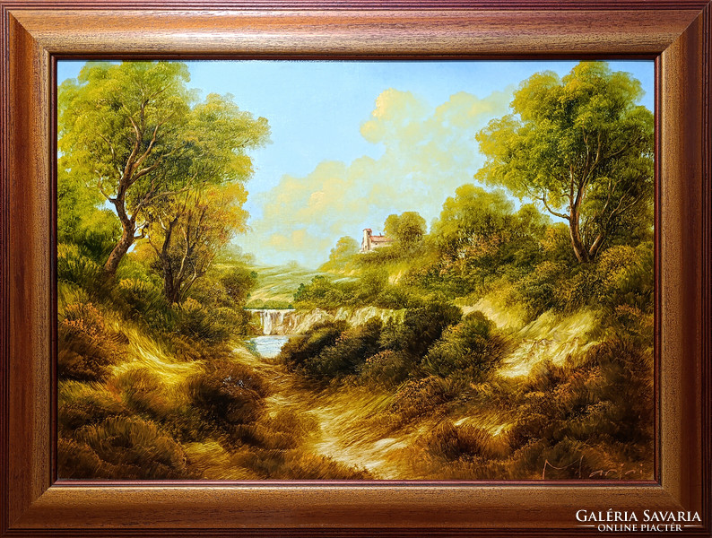Marjai Antal: Olasz táj - Kerettel: 62x82 cm - Alkotás:50x70	- száma: 05/489