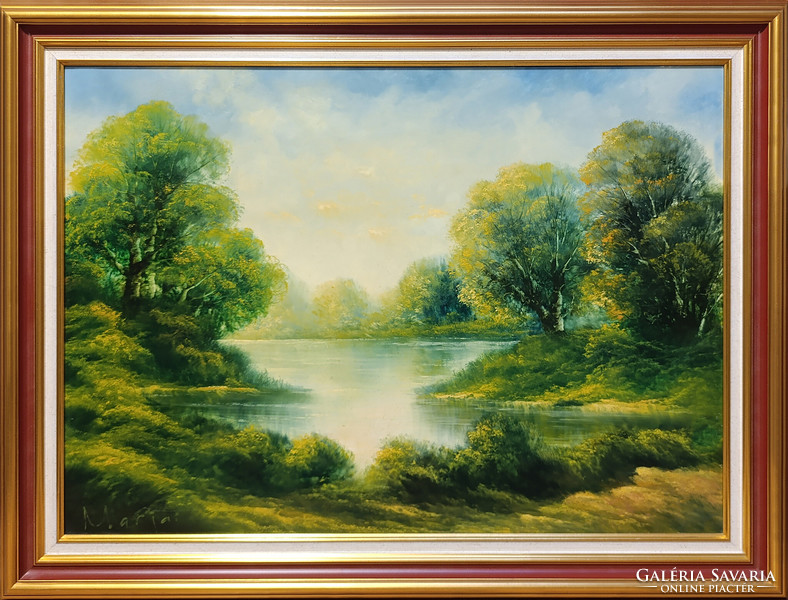 Marjai Antal: Öböl - Kerettel: 62x82 cm - Alkotás:50x70	- száma: 01/1511