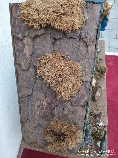 Hatalmas vintage karácsonyi Betlehemi jászol.  Alkudható.