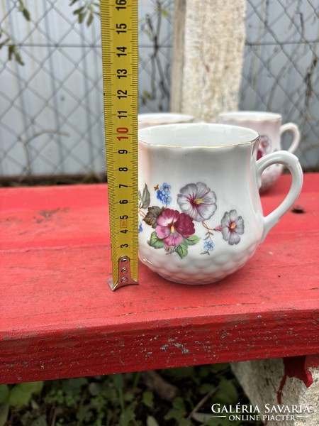 Zsolnay virágos hasas  bögre csésze  findzsa nagymama kincse porcelán lakásdekoráció