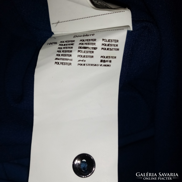 PROMOD kék dupla hatású vállain díszítéses alkalmi ruha 40/42