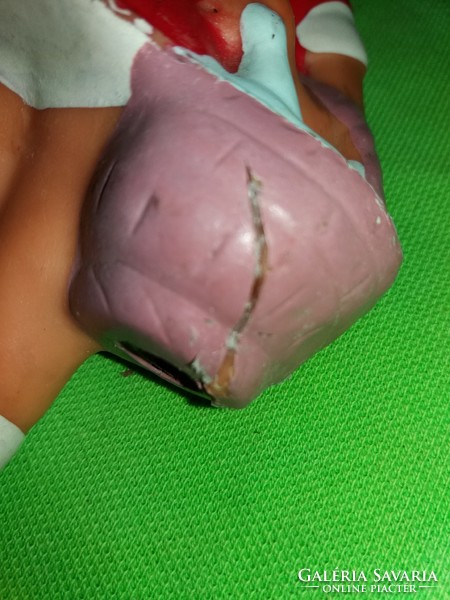 Antik Aradeanca gumi kislány Piroska kosárral Andersen mese játék baba 21 cm a képek szerint