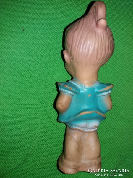 Antik Aradeanca gumi kislány játék baba figura 17 cm a képek szerint