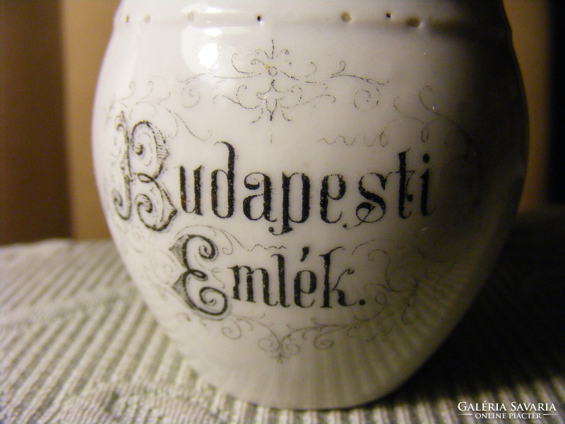 Antik mini porcelán csupor bögre  - Budapesti Emlék