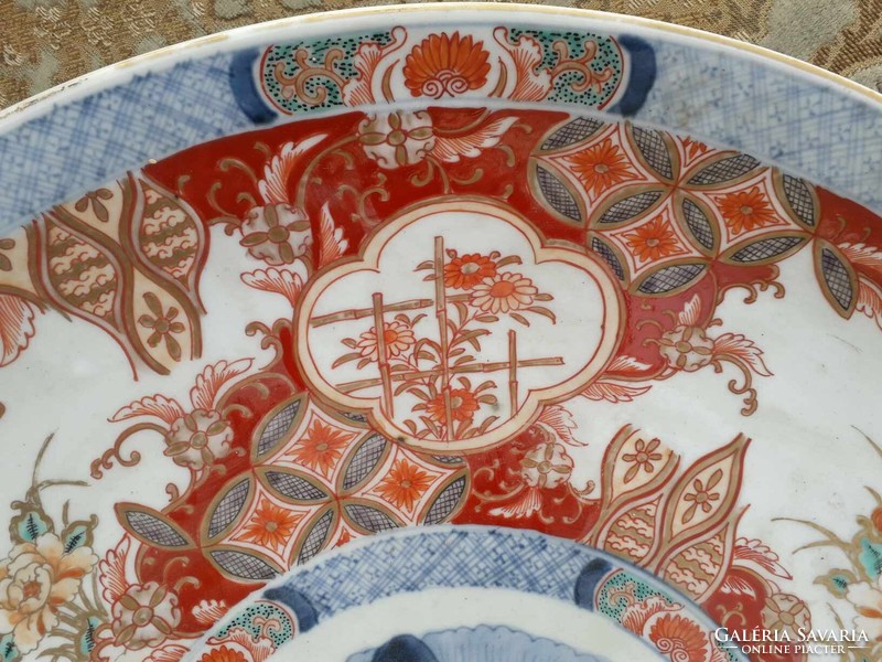 47 cm! Antik  Ko-Imari falitál / Edo korszak.