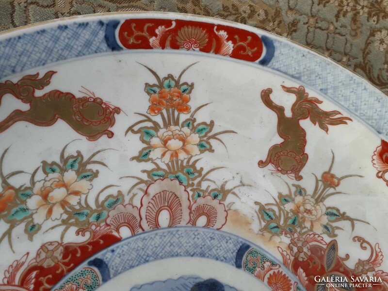 47 cm! Antik  Ko-Imari falitál / Edo korszak.