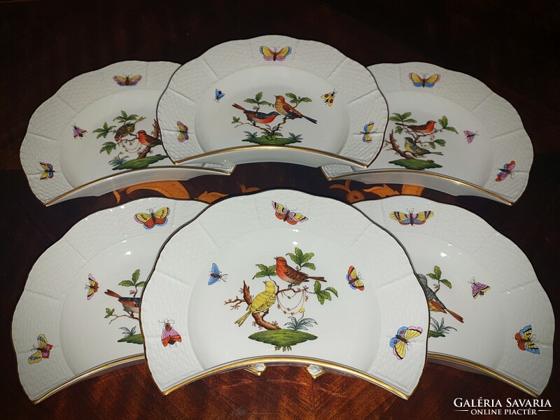 Herendi Rothschild csontos tányér 6db