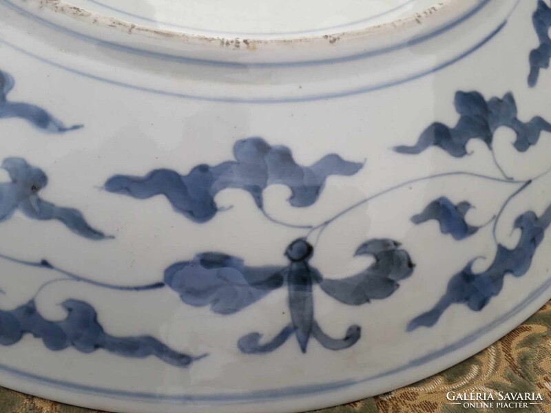 47 cm! Antik  Ko-Imari falitál / Edo korszak.