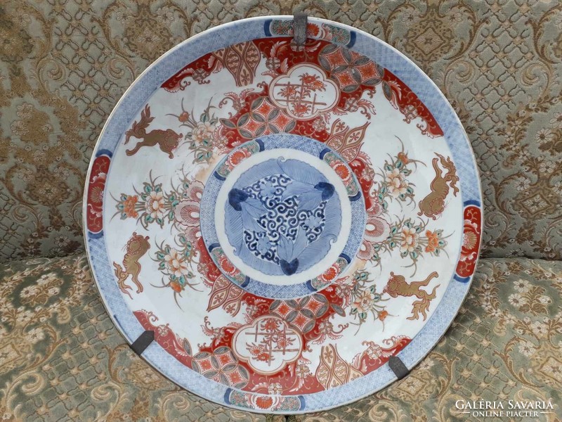 47 cm! Antik  Ko-Imari falitál / Edo korszak.