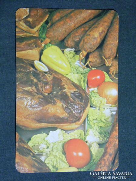 Kártyanaptár,Ágker Kft. élelmiszer,sonka,kolbász, 1979,  (8)