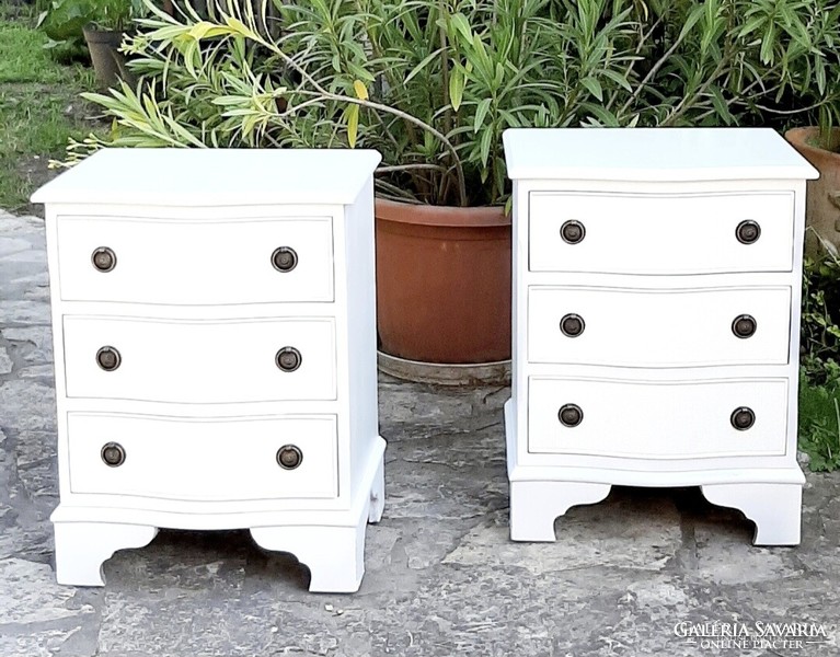 Provence , vintage angol stílusú 3 fiókos szekrények párban