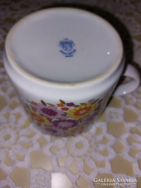 Alföldi tűzvirágos porcelán bögre, csésze
