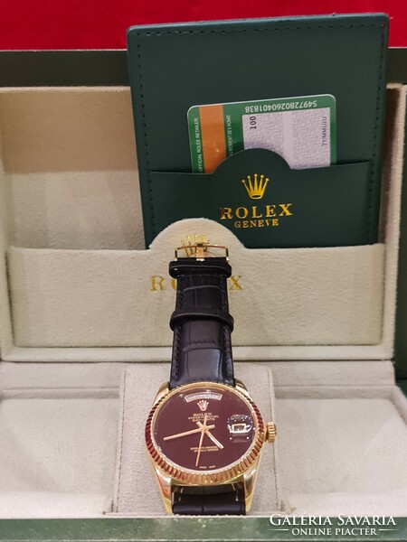 ROLEX DAY-DATE 36 RITKA ONYX SZÁMLAPOS 18KT TÖMÖR ARANY ÓRA
