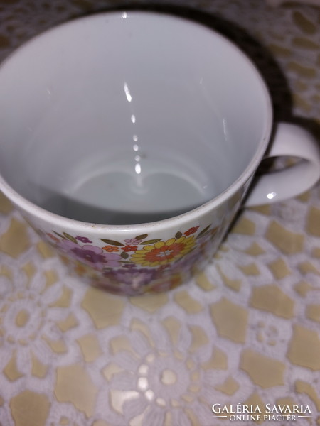 Alföldi tűzvirágos porcelán bögre, csésze