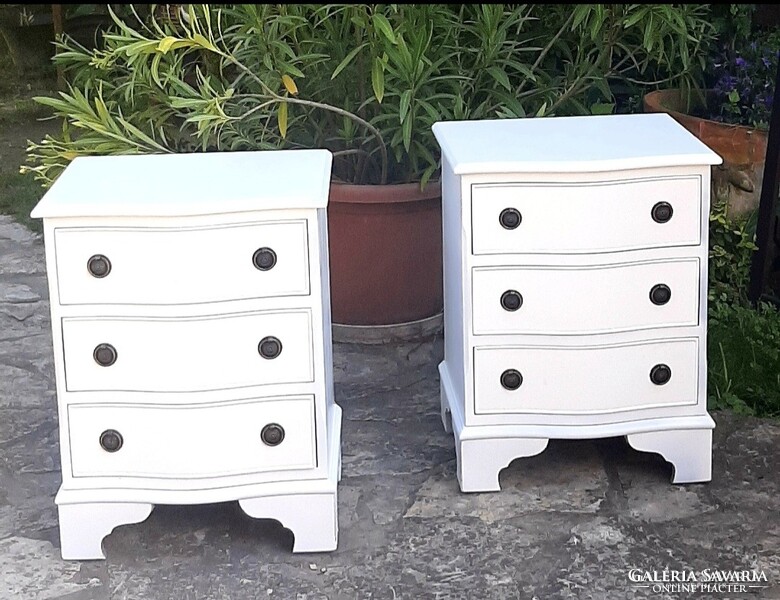 Provence , vintage angol stílusú 3 fiókos szekrények párban