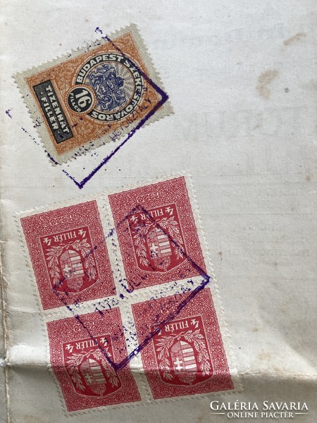 Máréfalva, Satu Mare, keresztlevél, 1927 - magyar és román okmánybélyegekkel
