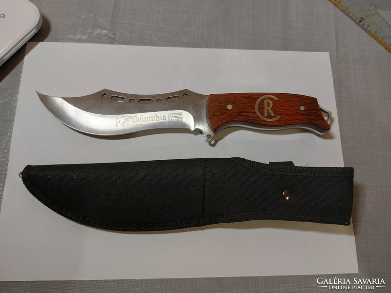 ! Columbia USA Saber (Li Chang Da: A0027) kés - taktikai vagy vadászkés - tőr, tokkal - 795