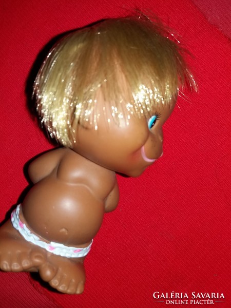 1968. eredeti Fair Inc baba - Apple Boy - Fiú almával japán játék hajas gumi figura a képek szerint