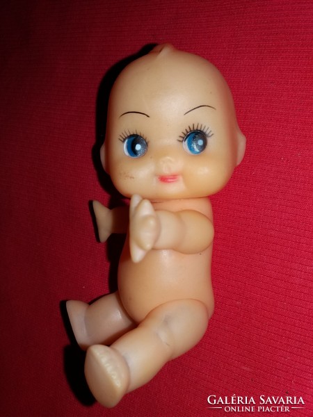 Retro japán keze -lába - feje mozgó gumi játék KEWPIE baba 12 cm képek szerint