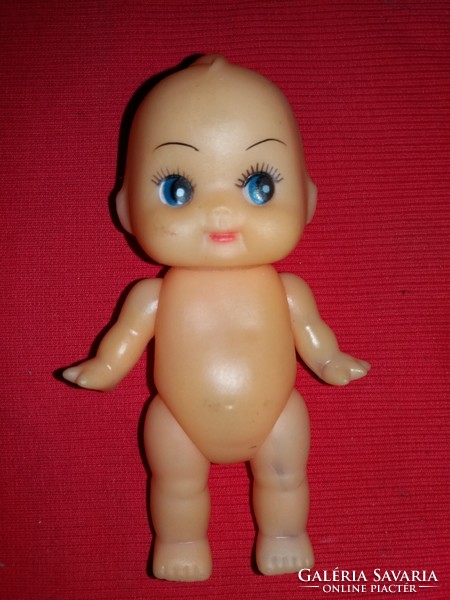 Retro japán keze -lába - feje mozgó gumi játék KEWPIE baba 12 cm képek szerint