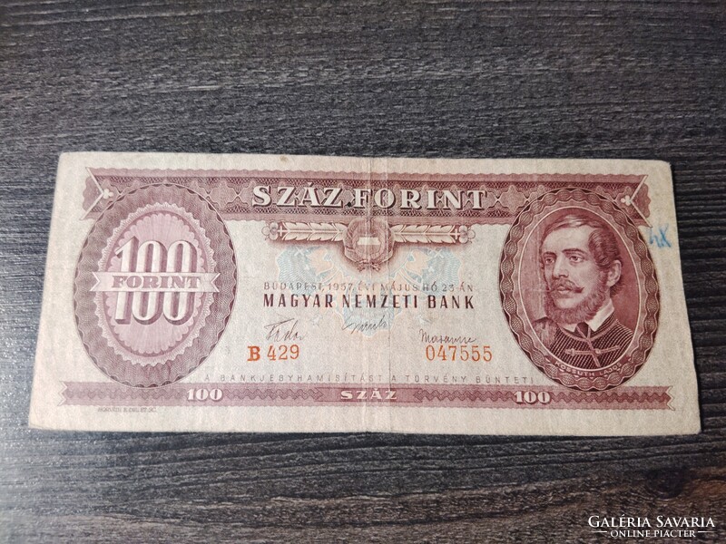 100 forint 1957 VF
