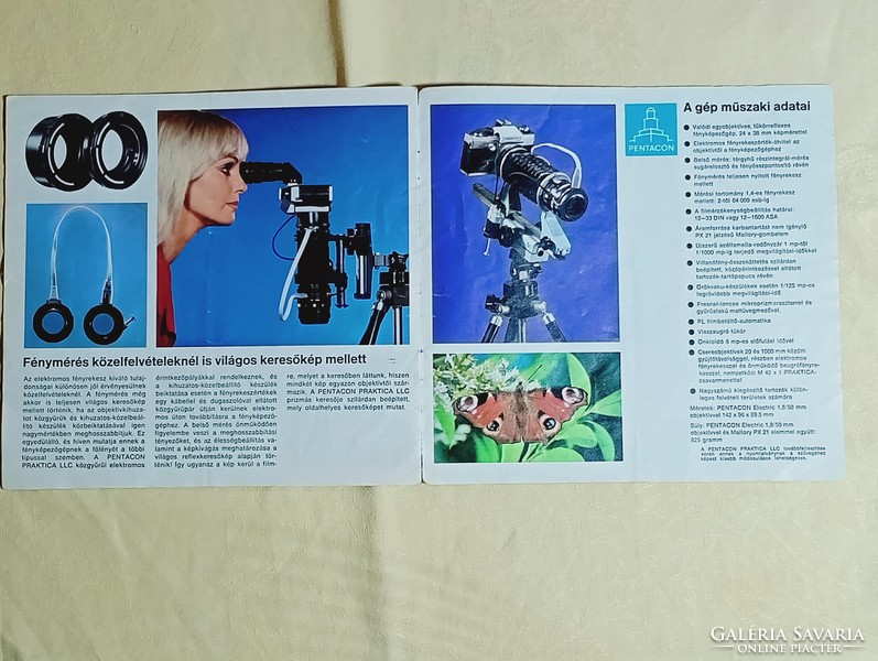 Reklámújság Pentacon Praktica LLC 1970- retro proszpektus