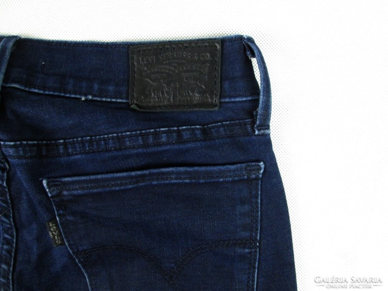 EREDETI LEVIS 710 SUPER SKINNY (W27 / L32) NŐI SÖTÉTKÉK SZTRECCSES FARMER