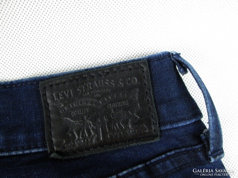 EREDETI LEVIS 710 SUPER SKINNY (W27 / L32) NŐI SÖTÉTKÉK SZTRECCSES FARMER