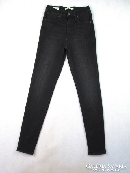 EREDETI LEVIS MILE HIGH SUPER SKINNY (W27 / L30) NŐI FEKETE SZTRECCSES FARMER