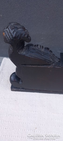 Hatalmas 112 cm barokk puttós fa faragás ajtó dísz ALKUDHATÓ