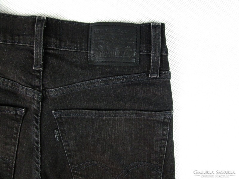 EREDETI LEVIS MILE HIGH SUPER SKINNY (W27 / L30) NŐI FEKETE SZTRECCSES FARMER