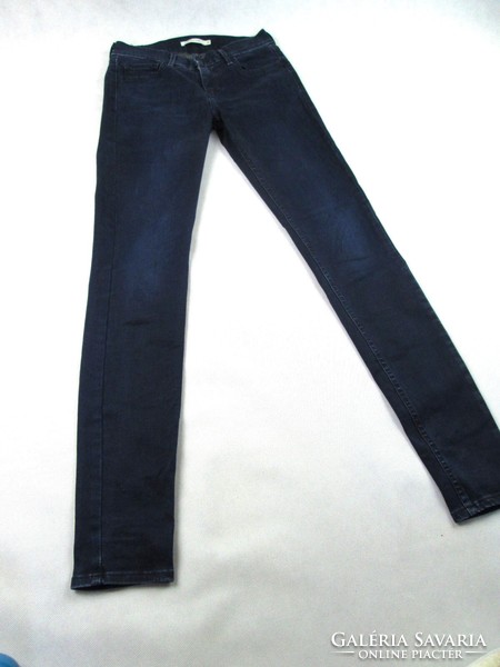 EREDETI LEVIS 710 SUPER SKINNY (W27 / L32) NŐI SÖTÉTKÉK SZTRECCSES FARMER
