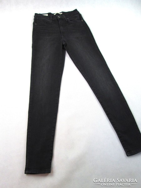 EREDETI LEVIS MILE HIGH SUPER SKINNY (W27 / L30) NŐI FEKETE SZTRECCSES FARMER