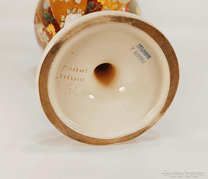 FISCHER J. ANTIK PORCELÁN NAGY MÉRETŰ VÁZA ,35 CM (R049)