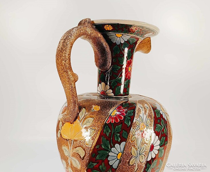 FISCHER J. ANTIK PORCELÁN NAGY MÉRETŰ VÁZA ,35 CM (R049)